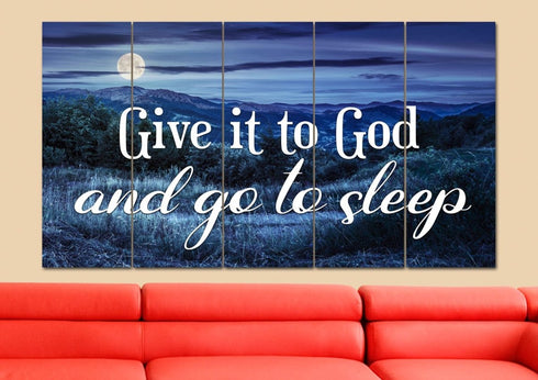Moonlight #1 Give it to God and Go to Sleep Sign, Wall Art & Decor