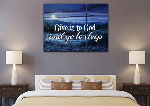 Moonlight #1 Give it to God and Go to Sleep Sign, Wall Art & Decor