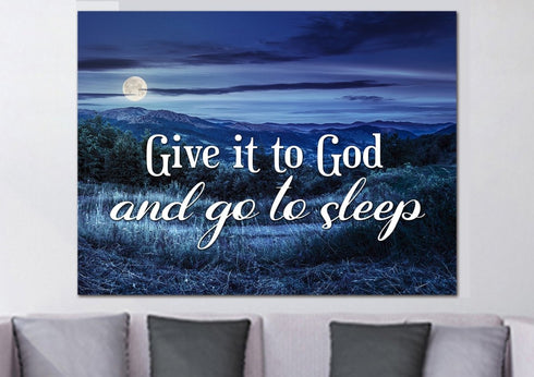 Moonlight #1 Give it to God and Go to Sleep Sign, Wall Art & Decor