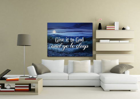 Moonlight #1 Give it to God and Go to Sleep Sign, Wall Art & Decor
