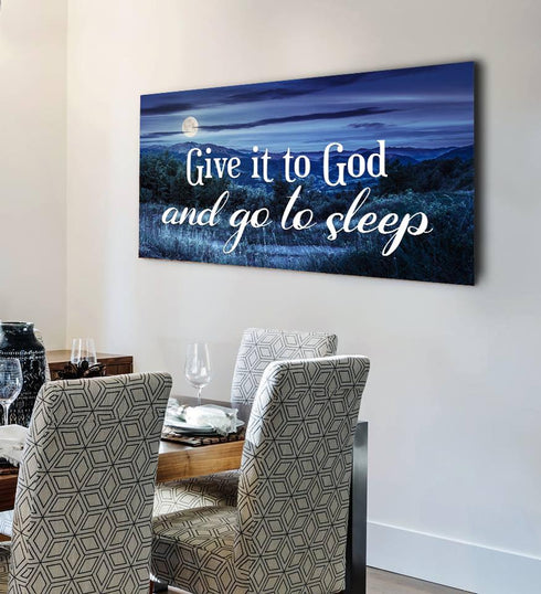 Moonlight #1 Give it to God and Go to Sleep Sign, Wall Art & Decor