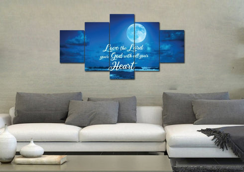 Moonlight #7 Love the Lord your God Wall Art