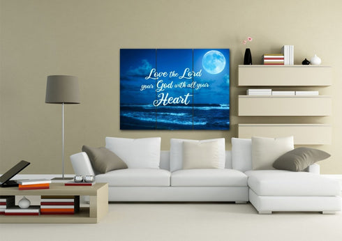 Moonlight #7 Love the Lord your God Wall Art