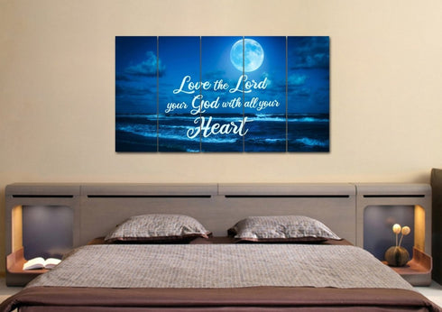 Moonlight #7 Love the Lord your God Wall Art