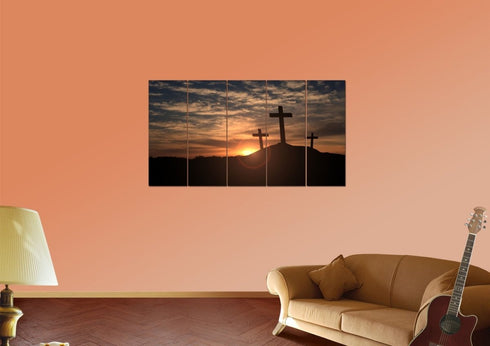 Mount Calvary Sunrise & Sunset - Christian Canvas Wall Art