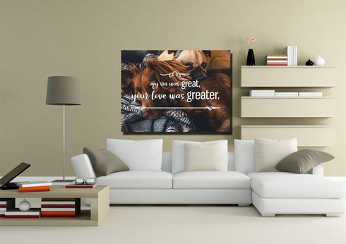 My Sin was Great, Your Love was Greater Canvas Wall Art Print