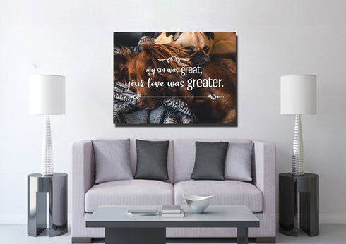My Sin was Great, Your Love was Greater Canvas Wall Art Print