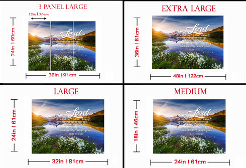 Proverbs 3:5-6 #25 'Trust in the Lord with all Thine Heart' Christian Scripture Wall Art Canvas