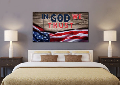 On Board #8 American Flag Patriotic Wall Art