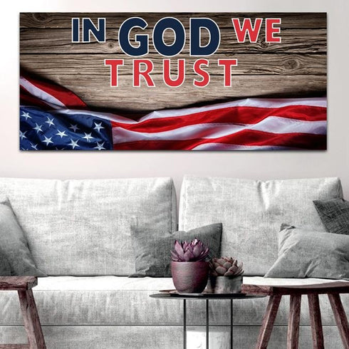 On Board #8 American Flag Patriotic Wall Art