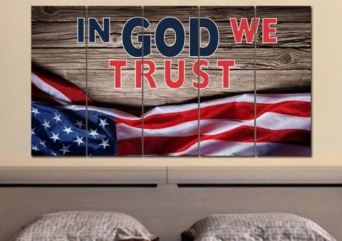 On Board #8 American Flag Patriotic Wall Art