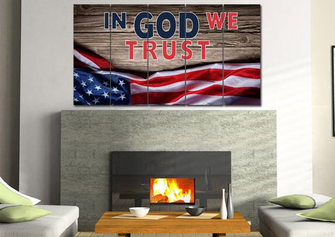 On Board #8 American Flag Patriotic Wall Art