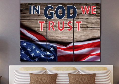 On Board #8 American Flag Patriotic Wall Art