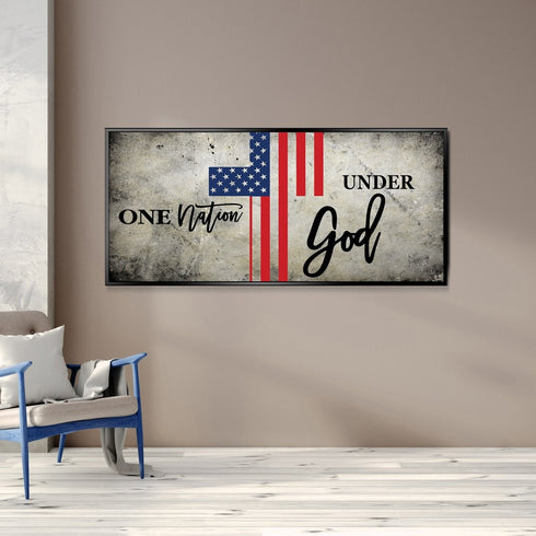 One Nation Under God #16 American Flag Patriotic Wall Art