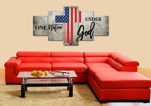 One Nation Under God #16 American Flag Patriotic Wall Art