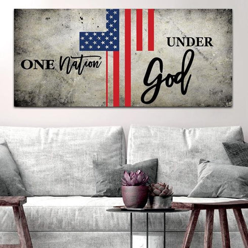One Nation Under God #16 American Flag Patriotic Wall Art