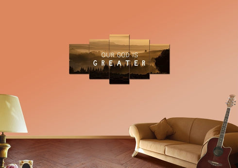 Our God is Greater Canvas Wall Art Print - Christian Walls