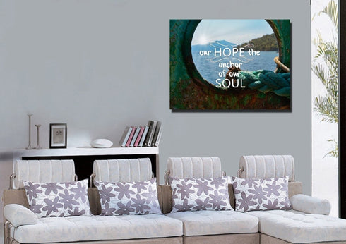 Our Hope the Anchor of Our Soul Canvas Wall Art Print - Christian Walls