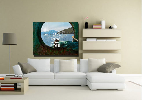 Our Hope the Anchor of Our Soul Canvas Wall Art Print - Christian Walls