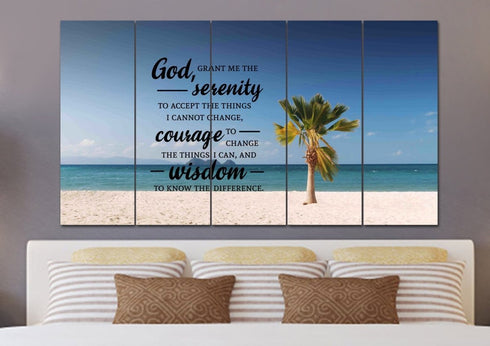 Palm Trees #11 & Serenity Prayer Wall Art