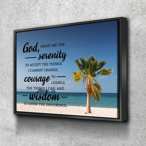 Palm Trees #11 & Serenity Prayer Wall Art