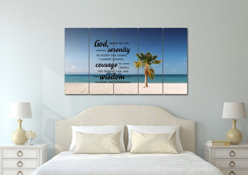 Palm Trees #11 & Serenity Prayer Wall Art