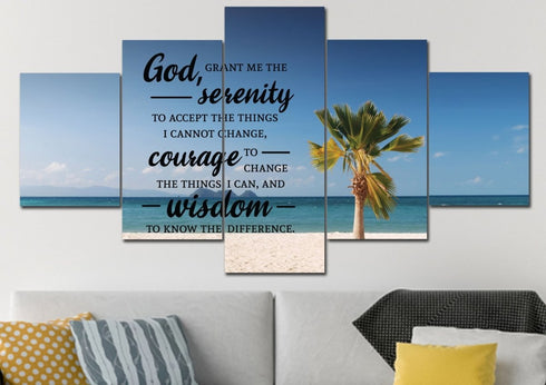 Palm Trees #11 & Serenity Prayer Wall Art