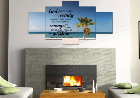 Palm Trees #11 & Serenity Prayer Wall Art
