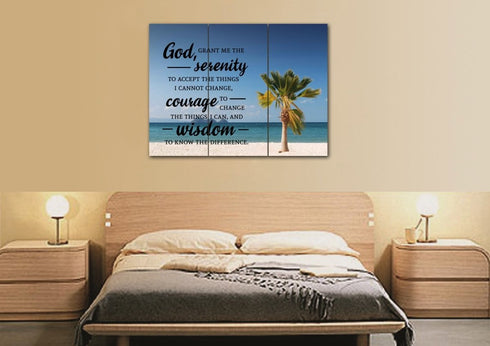 Palm Trees #11 & Serenity Prayer Wall Art