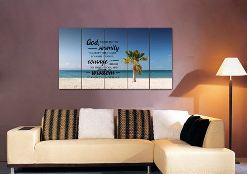 Palm Trees #11 & Serenity Prayer Wall Art
