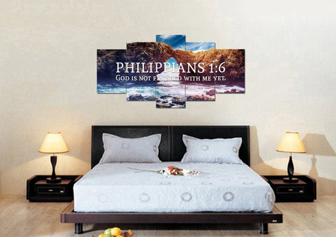 Philippians 1:6 Canvas Wall Art Print - Christian Walls