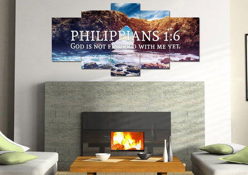 Philippians 1:6 Canvas Wall Art Print - Christian Walls