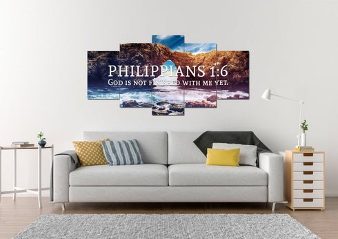 Philippians 1:6 Canvas Wall Art Print - Christian Walls
