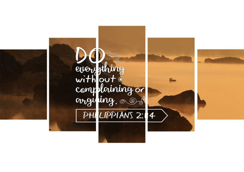 Philippians 2:14 Canvas Wall Art Print - Christian Walls