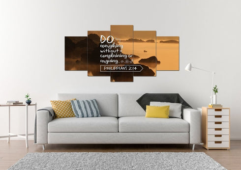 Philippians 2:14 Canvas Wall Art Print - Christian Walls