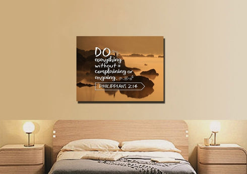 Philippians 2:14 Canvas Wall Art Print - Christian Walls