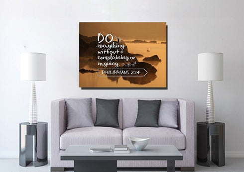 Philippians 2:14 Canvas Wall Art Print - Christian Walls