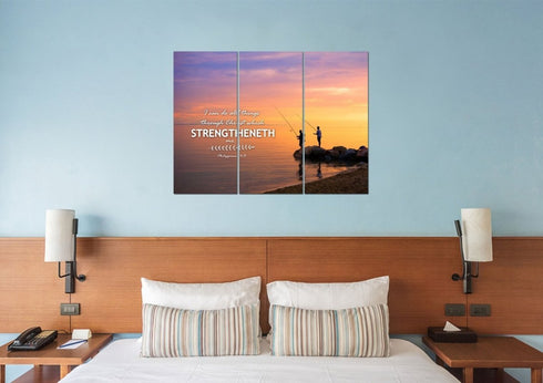 Philippians 4:13 KJV #1 Bible Verse Canvas Wall Art