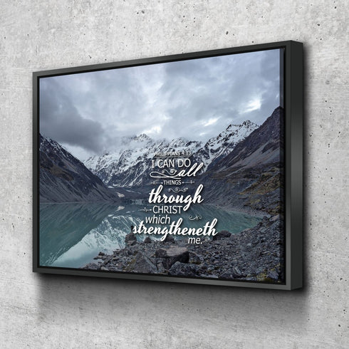 Philippians 4:13 KJV #10 Bible Verse Canvas Wall Art