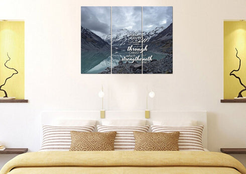 Philippians 4:13 KJV #10 Bible Verse Canvas Wall Art