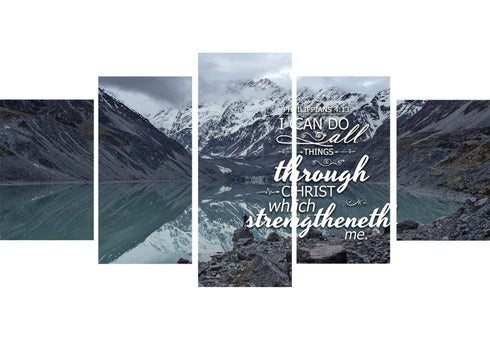 Philippians 4:13 KJV #10 Bible Verse Canvas Wall Art