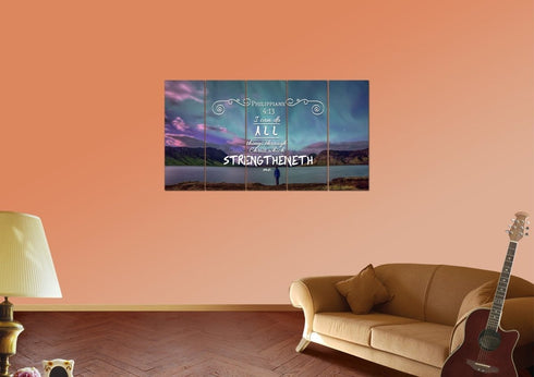 Philippians 4:13 KJV #6 Bible Verse Canvas Wall Art