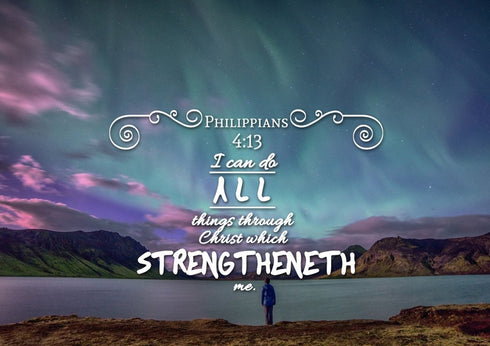 Philippians 4:13 KJV #6 Bible Verse Canvas Wall Art