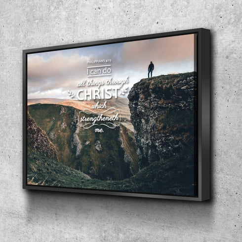 Philippians 4:13 KJV #7 Bible Verse Canvas Wall Art