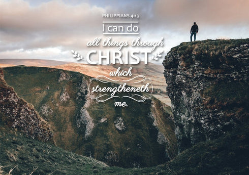 Philippians 4:13 KJV #7 Bible Verse Canvas Wall Art