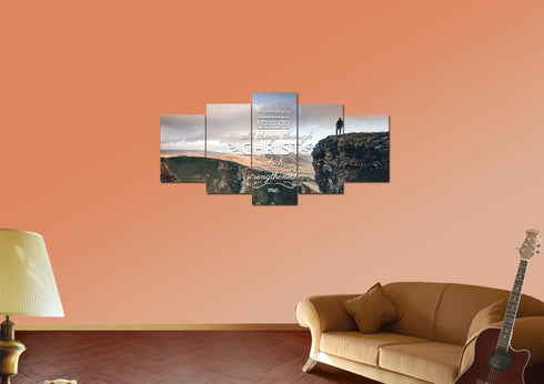 Philippians 4:13 KJV #7 Bible Verse Canvas Wall Art