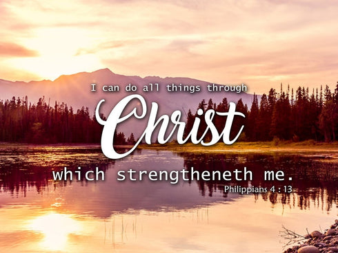 Philippians 4:13 KJV Bible Verse Canvas Wall Art