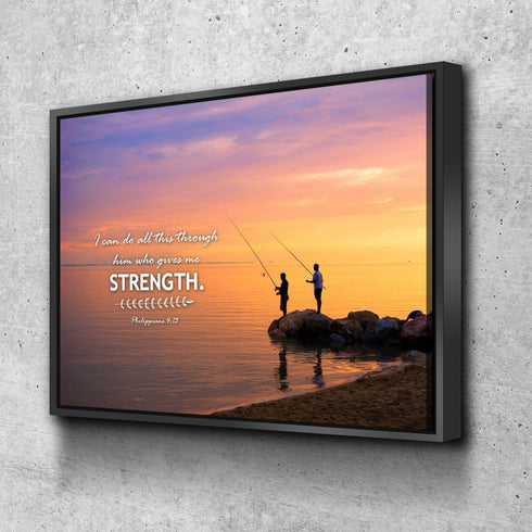 Philippians 4:13 NIV #1 Bible Verse Canvas Wall Art