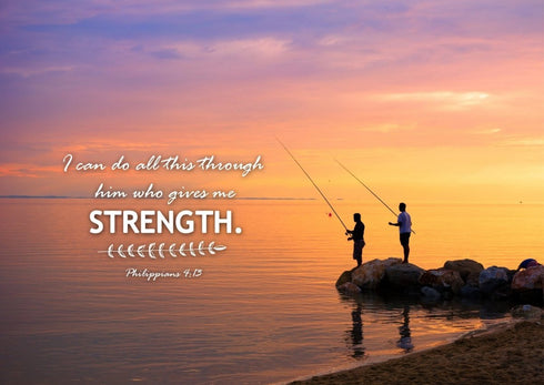 Philippians 4:13 NIV #1 Bible Verse Canvas Wall Art