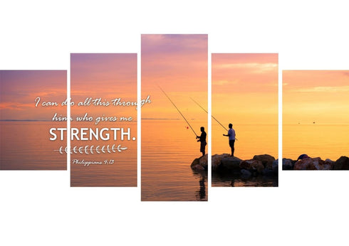 Philippians 4:13 NIV #1 Bible Verse Canvas Wall Art